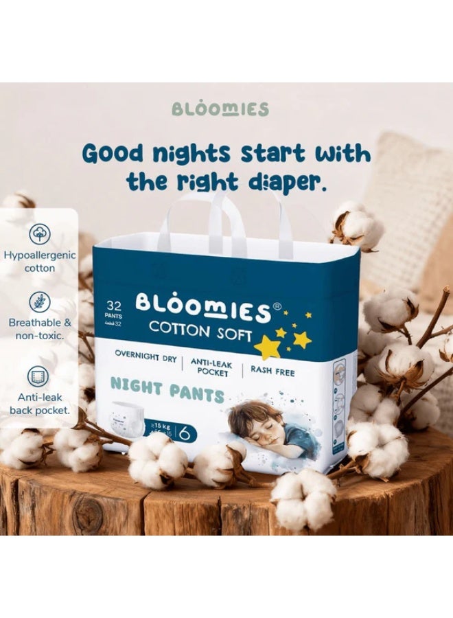 Bloomies Night Pants Size 6 - 32 pcs Cotton Soft - Image 4